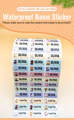 Custom Name Sticker Hebrew Waterproof Self-adhesive Baby Personalized Kids School Label Kindergarten Stationery Tag