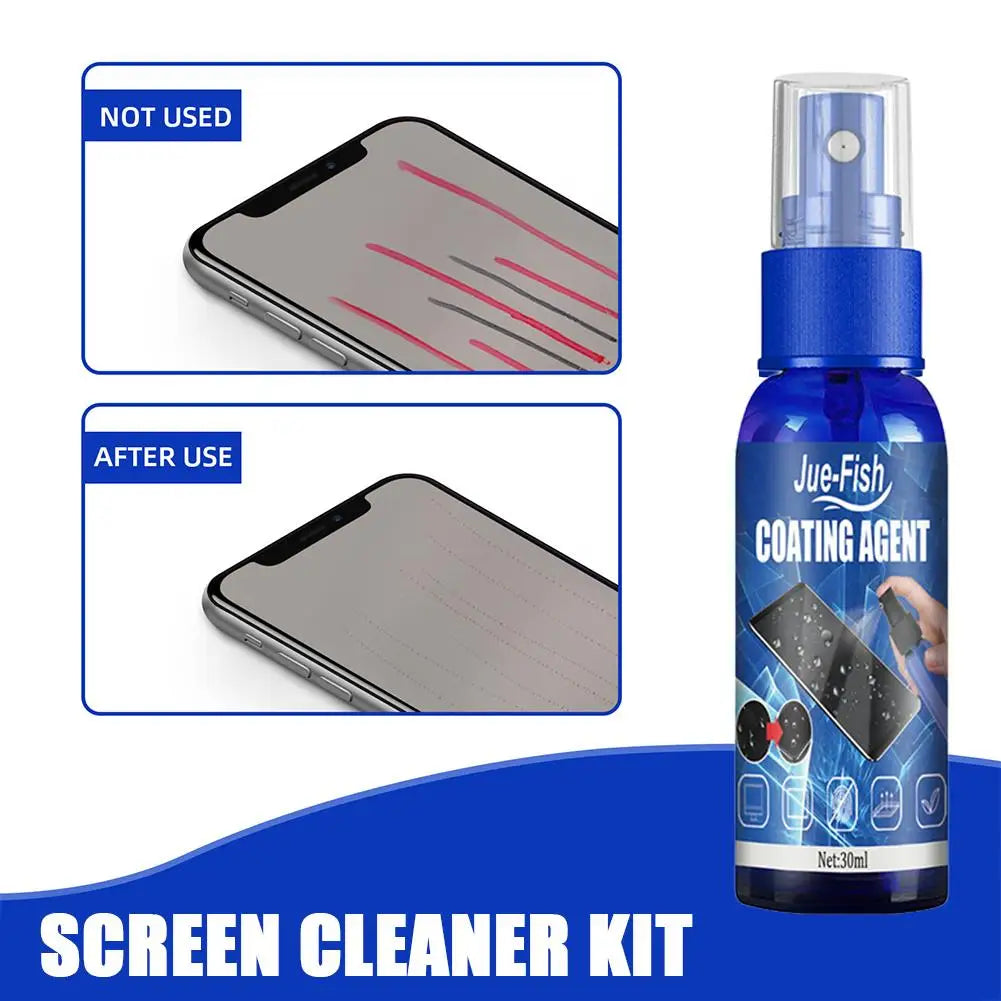 Mobile phone screen cleaner scratch-resistant fingerprint-resistant glass hydrophobic oleophobic coating solution