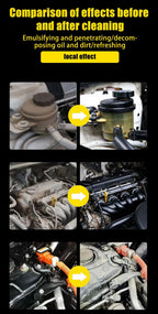 Car Engine Compartment Cleaning Agent, No Water Wash Oil Stain Remover, Deep Rust Removal and Cleaning/c.