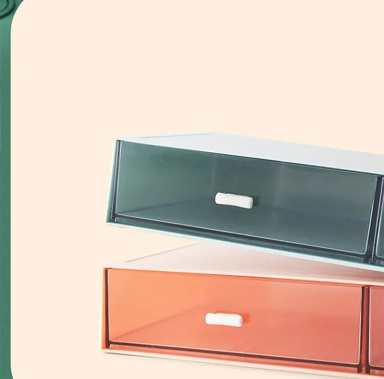 Desk Storage Drawers Desk Document Sundries Holder Cosmetic Desktop Organizer Box Cabinet Home Office Stationery Stackable Box