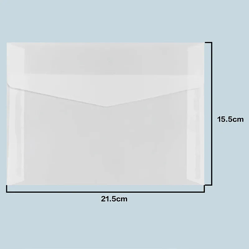 50pcs/lot Translucent Envelopes European Sulfuric Acid Paper Envelope for Wedding Invitation Business Supplies Giftbox Storage