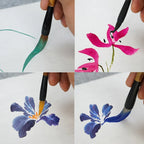 4 Pcs/set Chinese Landscape Painting Brushes Professional Bamboo Ink Wash Painting Brush Weasel Hair Handmade Soft Writing Brush