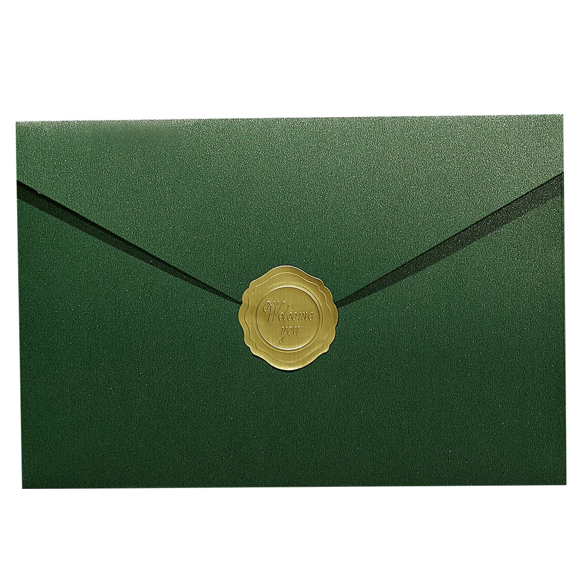 10Pcs Pearl Color Ins Style Envelope Invitations with Gold Sealing Stickers, Multi-Purpose Envelopes for Weddings, Birthdays, Fa