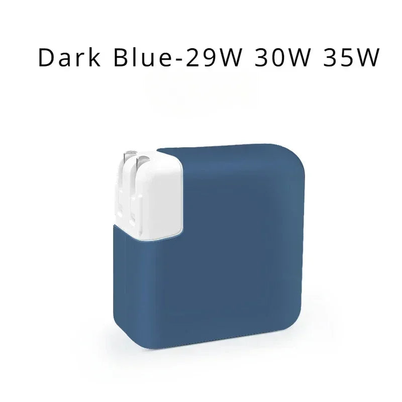 Travel Silicone Case for MacBook Charger 29-140W Adapter Cover Pro/Air Power Brick Organizer Apple Laptop Protection