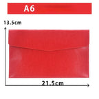 A6 A5 A4 Leather File Folder Data Package Document Bag Fashion Briefcase Data Contract Bill File Bag School Office Supplies