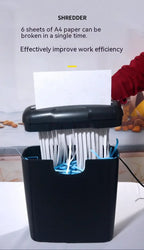 Small Shredder Grinder For Office Household A4 Size Paper Cutter Mini Gear Automatic Electric Bill Shredder Office Electronics