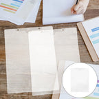 24Pcs Clear PP File Folder Sleeve Hanging Document Organizer for Office Study Paper Storage Portable Transparent File Container