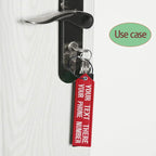 Personalized Keychain Luggage Tag Suitcase Travel Label Double-sided Embroidered Same Text
