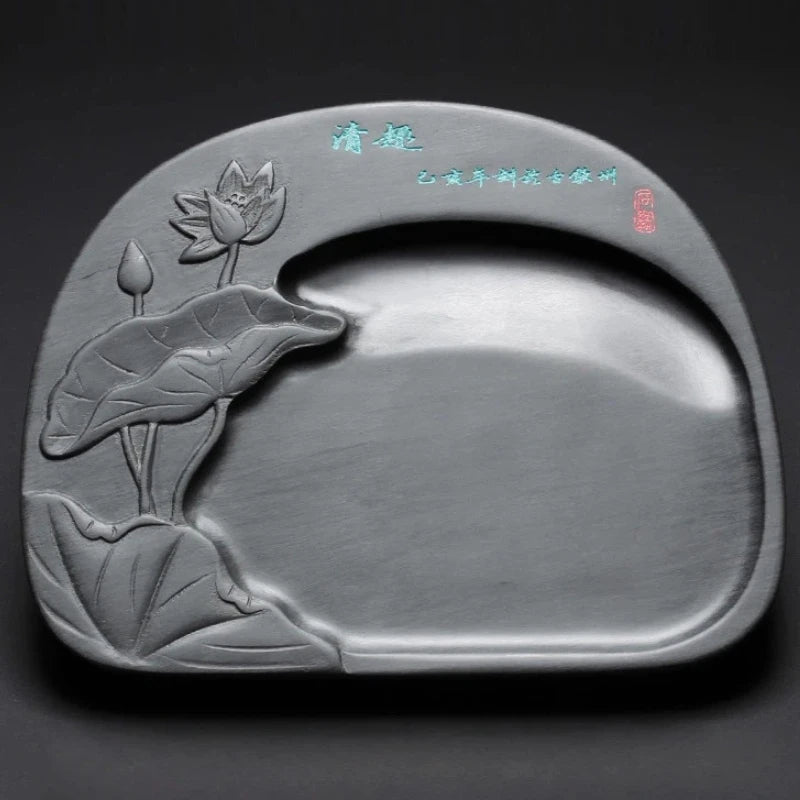 Exquisite Traditional Portable Lightweight Calligraphy Inkstones Huizhou Ink Slabs Perfect for Brush Writing Students Inkstone