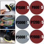 Headlight Repair Restoration Kit Car Polishing Disc 3inch 75mm Auto Waxing Sponge Sanding Pad With Sandpaper For Car Detailing