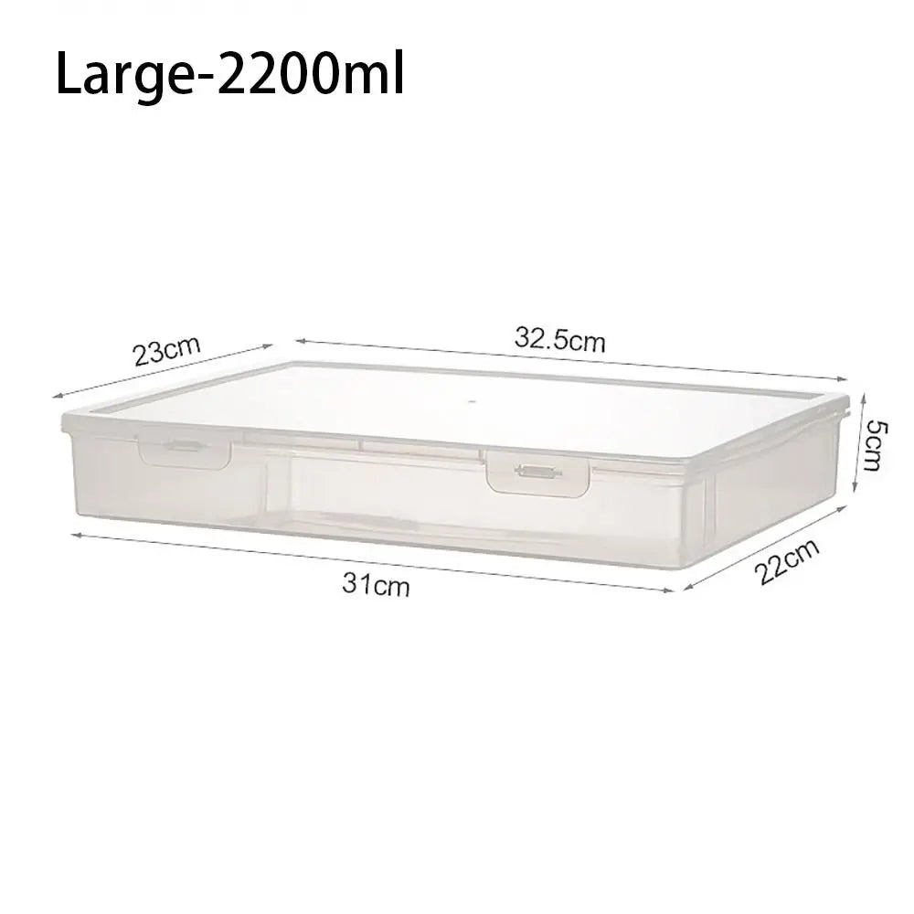 1Pc Transparent Storage Container Plastic Dustproof Box Stationery Jewelry Portable Large Capacity A4 A5 File Organizer Supplies