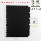 A4 A5 B5 Binder Dividers Genera Holes Binder Index 5 Tabs Frosted Plastic Planner Divider for Round Ring Binder Sheet Protector