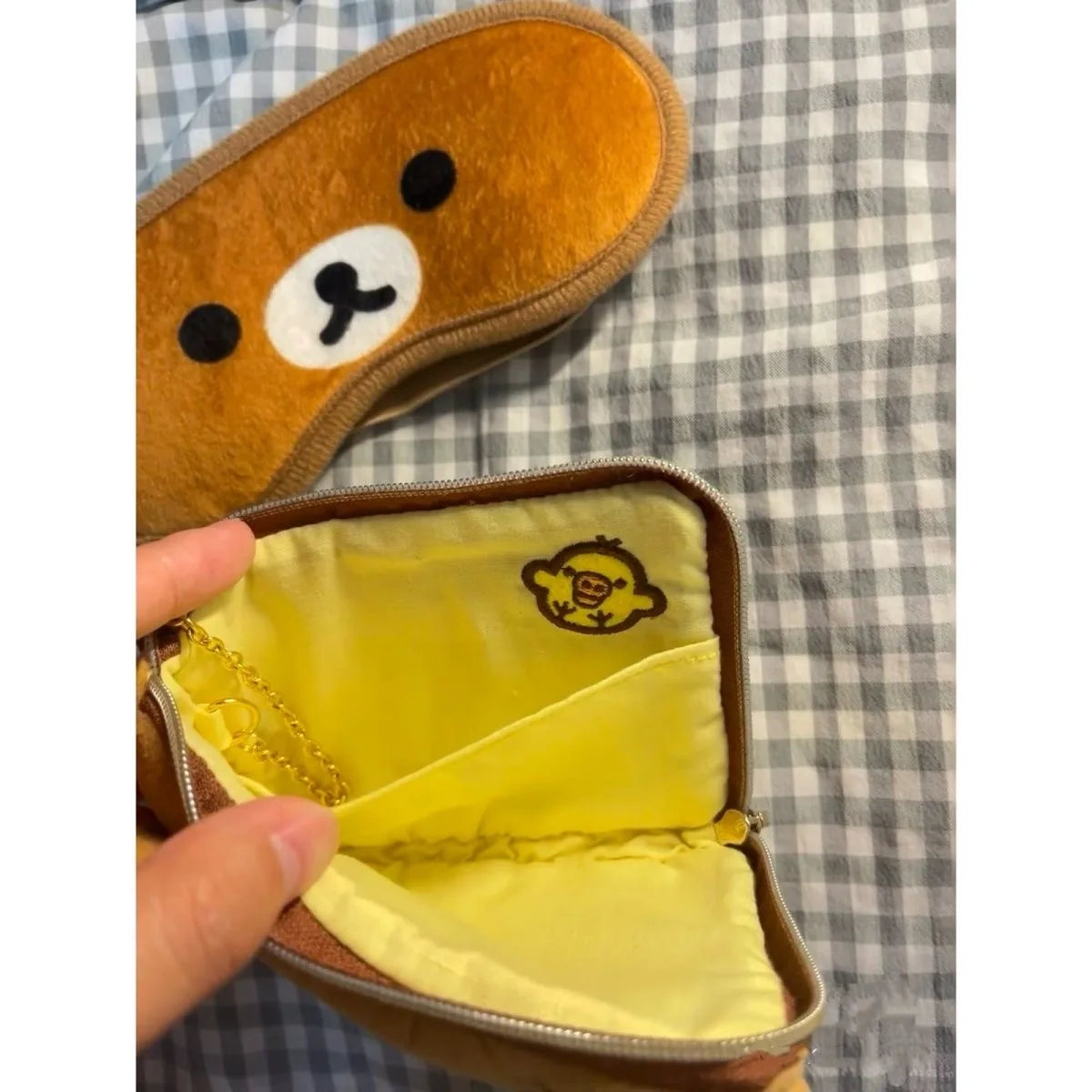 2025 New Kawaii Rilakkuma Peripheral Transparent Wallet Anime Themed Card Case And Key Case Storage Organizer Girl Birthday Gift
