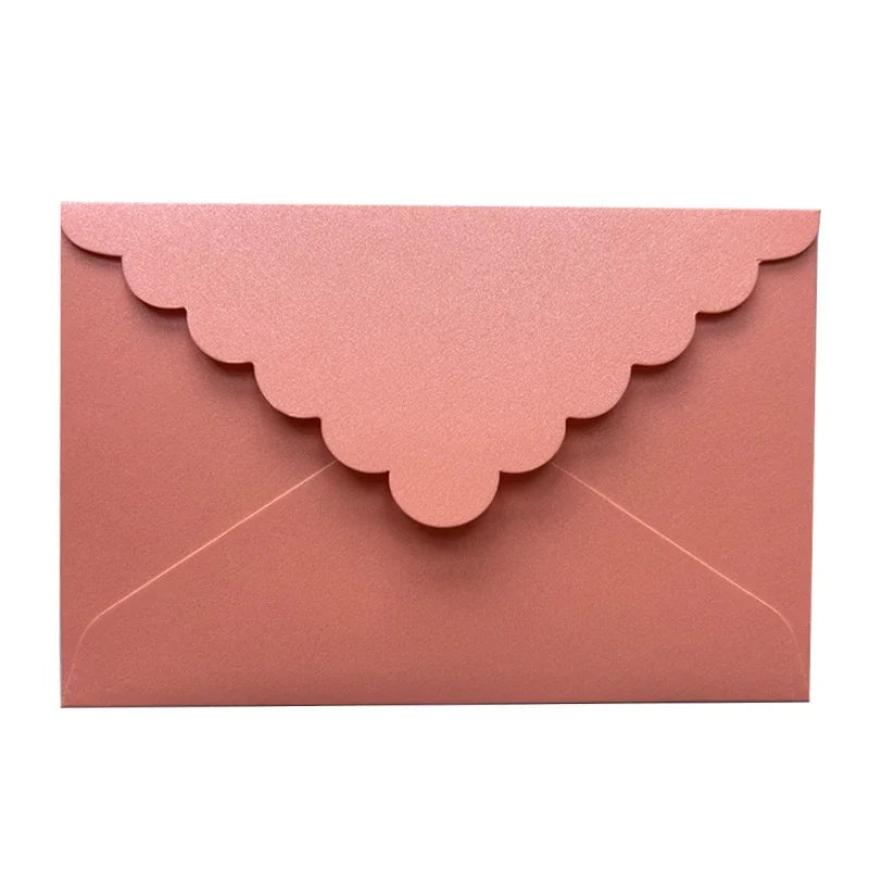 10Pcs Creative Wave Pattern Pearlescent Triangle Envelope Letterhead Special Design Envelope Dropshipping 11*16cm