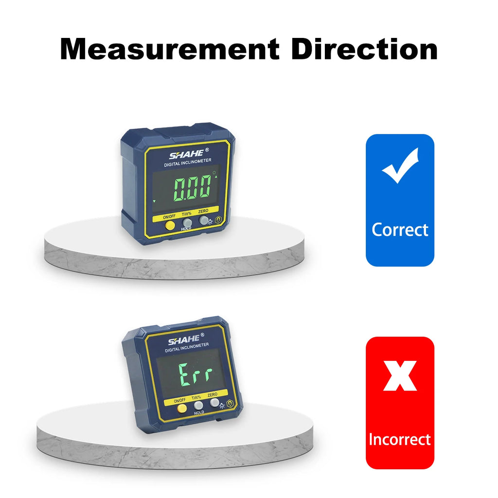 SHAHE Mini Digital Level Angle Gauge Angle Finder Protractor Inclinometer With Backlight And Magnetic Base For Home, Woodworking