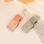 1pc Heavy-Duty Metal Pen Clip with Spring - Secure Grip Notebook Paper Clip, Minimalist Desk Organizer for School, Office