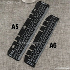 A5 A6 Transparent Black Frosted Bookmark Ruler For 6 Hole Loose Leaf Binder Notebook Planner Agenda Index Ruler Flexible Measure