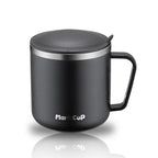 400ml 304 Stainless Steel Coffee Mugs Portable Cups Heat Insulation Anti-fall Thermos Mug Home with Cover and Handle Mug