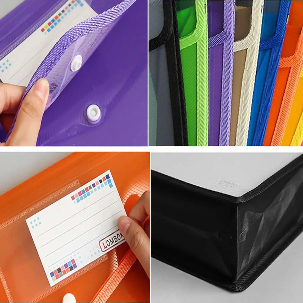 A4/A5File Folder Stationery Storage Folder Waterproof File Organizer Folders Pvc Bag Portfolio Paper Storage Office Organizers