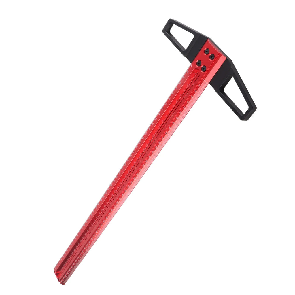 T Type Woodworking Ruler Hole Positioning Scribing Gauge Aluminum Alloy Measuring Tool for Carpenter