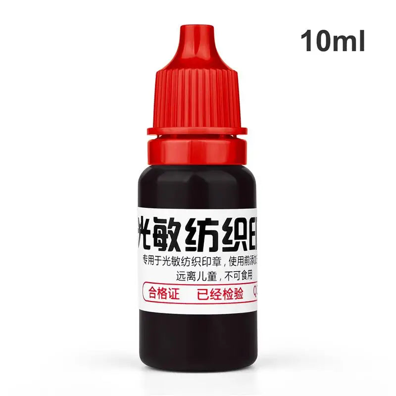 10ml Blue Red Black Ink Textile Clothes Ink Special Ink For Students Kids Name Stamp Printing On Clothing Waterproof Not Fade