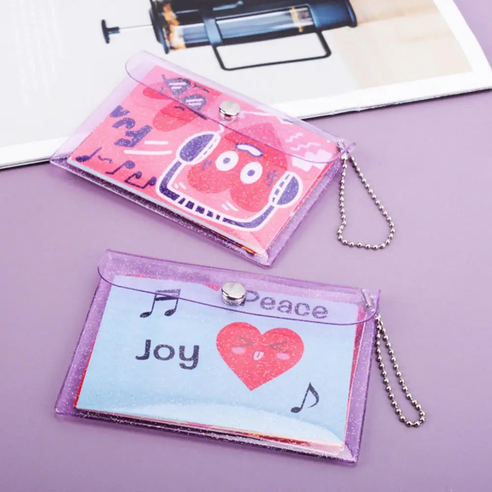 Pu Leather Card Holders Id Badge Case Clear And Color Border Lanyard Holes Bank Credit Id Badge Holders Accessories Wholesales