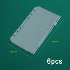 A6 Binder Pockets 6 Holes Cash Envelopes for Budgeting, Clear Zipper Folders for 6-Ring Budget Binder