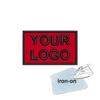1PC 8x5cm Custom Name Tags Embroidered Patch Personalized Stripes Badge Number  Text Badge Iron On Backing Hook & Loop Backing