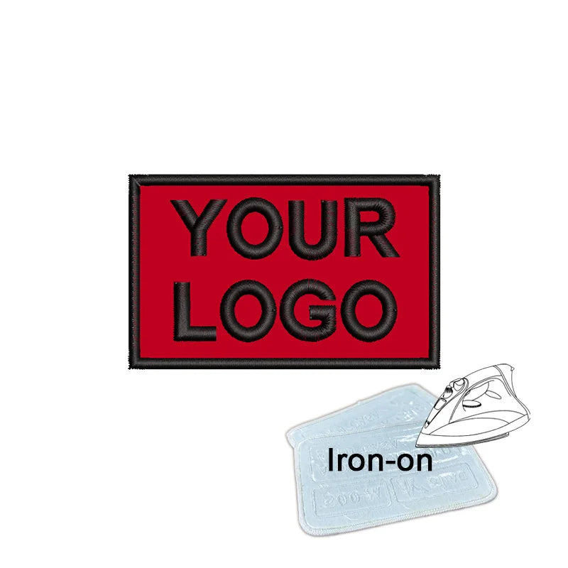 1PC 8x5cm Custom Name Tags Embroidered Patch Personalized Stripes Badge Number  Text Badge Iron On Backing Hook & Loop Backing
