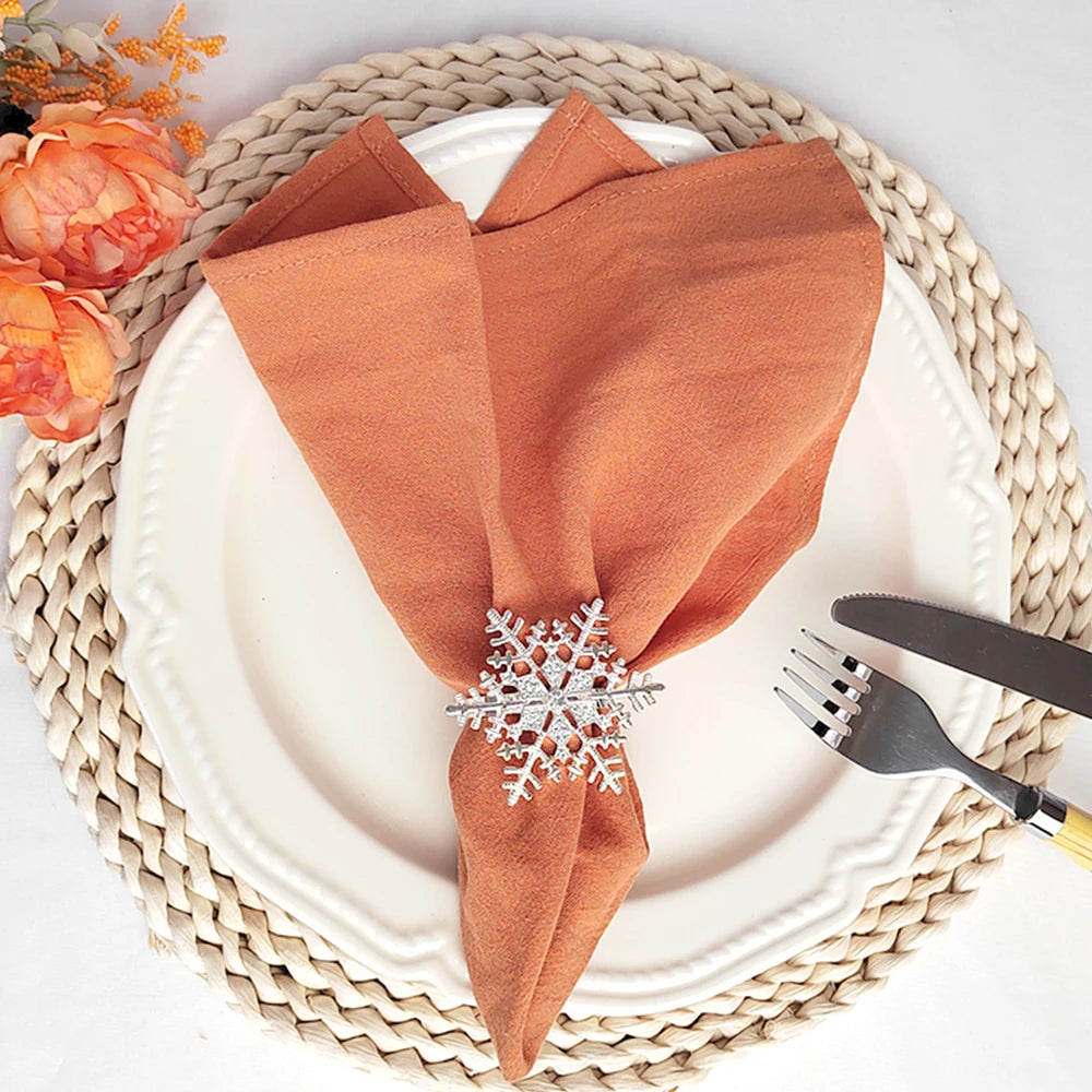 Set of 6 Cotton Dinner Cloth Napkins 30x45cm Soft Washable Perfect for Weddings Parties Christmas Birthdays and Family Gathering