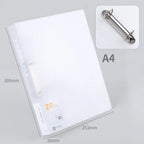 2-ring File Binder File Folder A4 Binder Folder Cover Office Document Organizer Can Hold 200 Sheets Test Paper Desk Organizer
