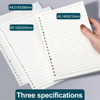 60 Sheets A4 A5 B5 Refill Spiral Binder Inner Page Notebook Loose Leaf Weekly Monthly To Do Line Grid Inside Paper Stationery