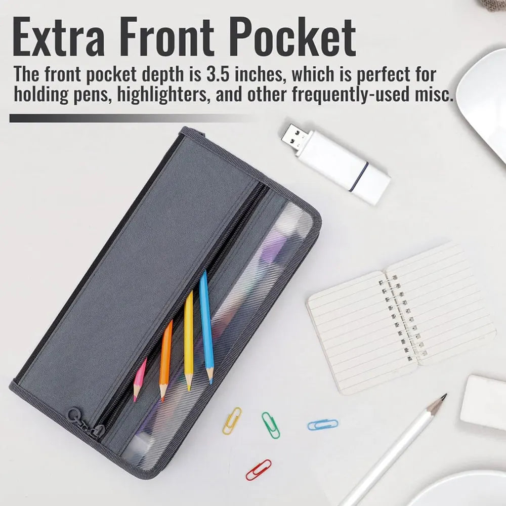 1 Pack A6 Expandable Document Organizer, 13-Pocket Zipper Accordion File Bag, for Cards, Bills, Receipts, Coupons and Cash