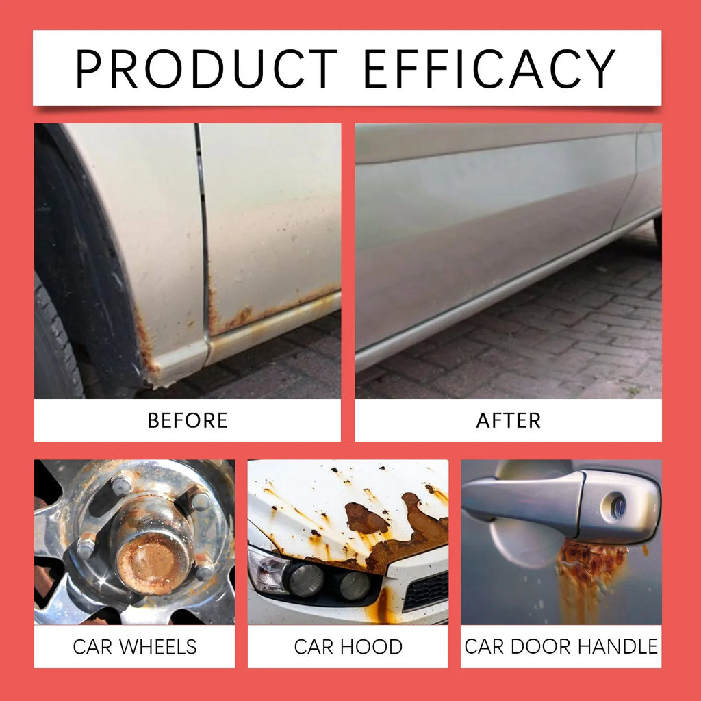 2026 Car All-Purpose Rust Remover Spray - 100ML, Fast-Acting Iron Oxidation Eliminator, Restores Shine, Safe on Various Surfaces