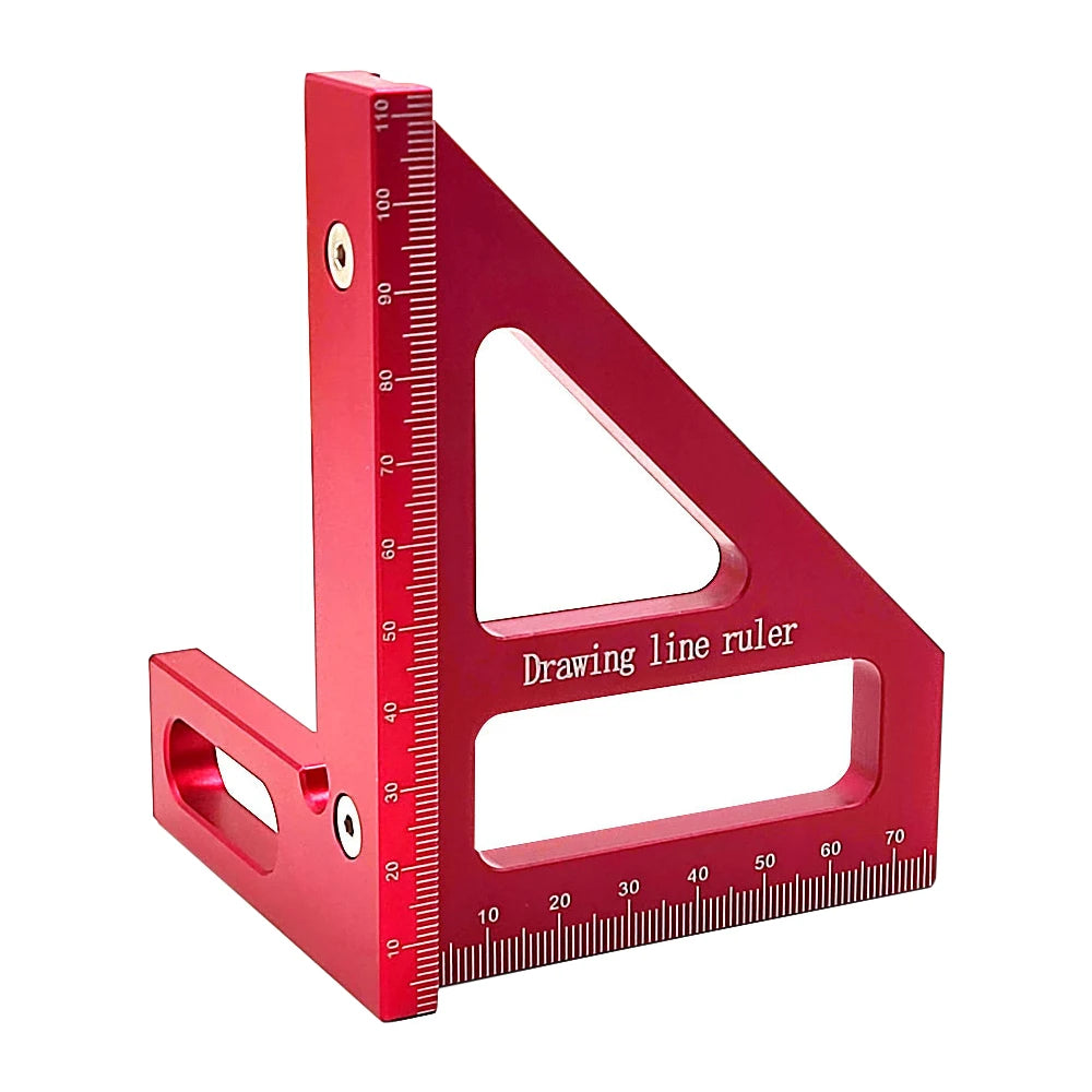 Woodworking Square Protractor Aluminum Alloy Miter Triangle Ruler High Precision Layout Measuring Tool for Engineer Carpenter