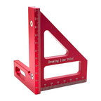 Woodworking Square Protractor Aluminum Alloy Miter Triangle Ruler High Precision Layout Measuring Tool for Engineer Carpenter