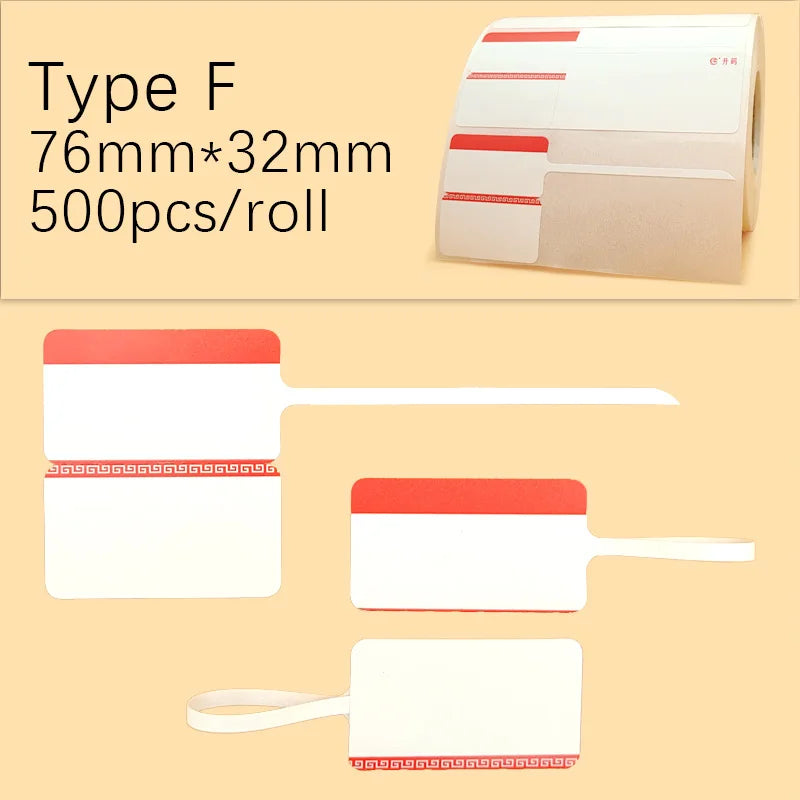 500Pcs Blank Price  Label Stickers Jewelry Tags Thermal Paper Label Hang Tag for Earring Ring Necklace Bracelet Glasses 70*30