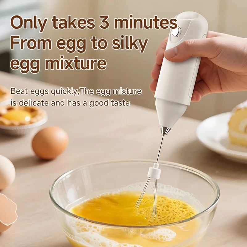 1/2sets Electric Handheld Egg Beater Coffee Milk Frother Portable Milk Foam Maker for Baking Food Mixer Essential Kitchen Tool