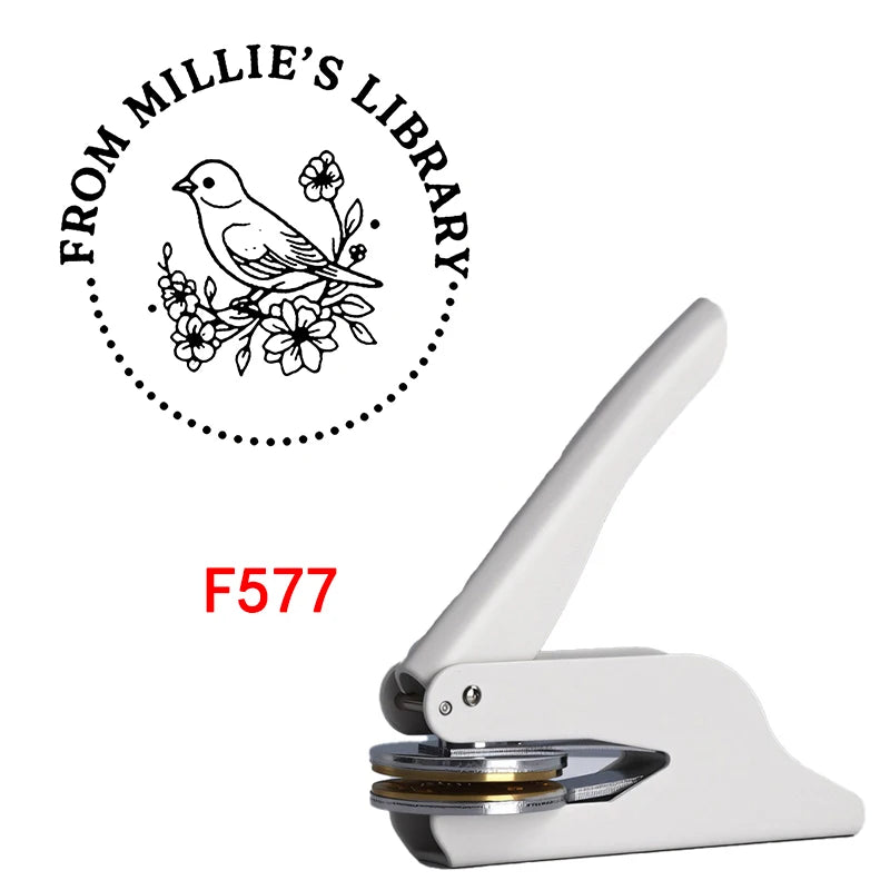 Custom Embosser Stamp,From the Library Embosser,Personalized Book Embosser Stamps,Custom Logo,Magic School,Gift for Book Lover