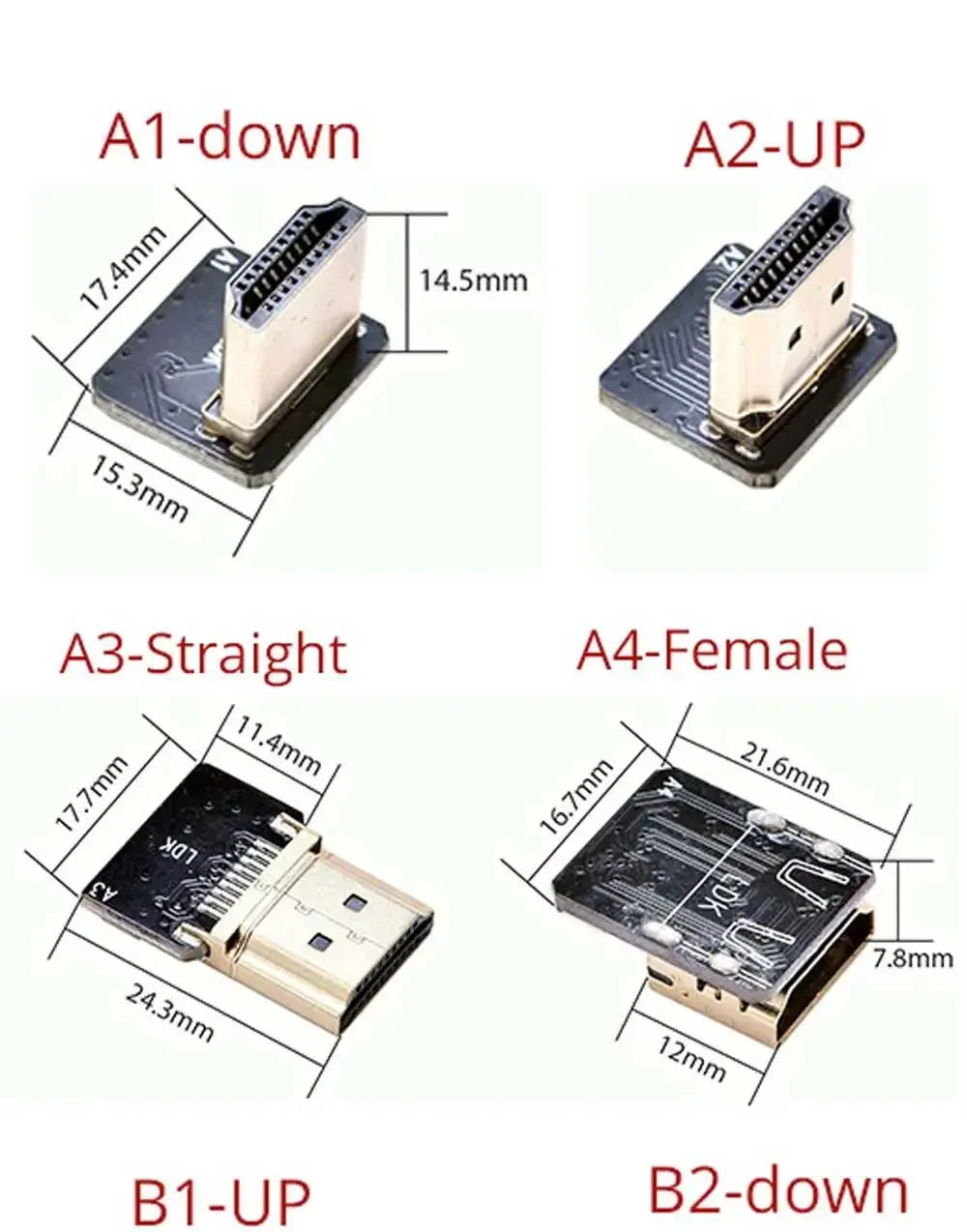 Ribbon FPV HDMI-Compatible Connector Flexible Flat Cable Raspberry Pi 4 Micro HDMI to HDMI/Mini HDMI Female 90 Degree FFC 20pin