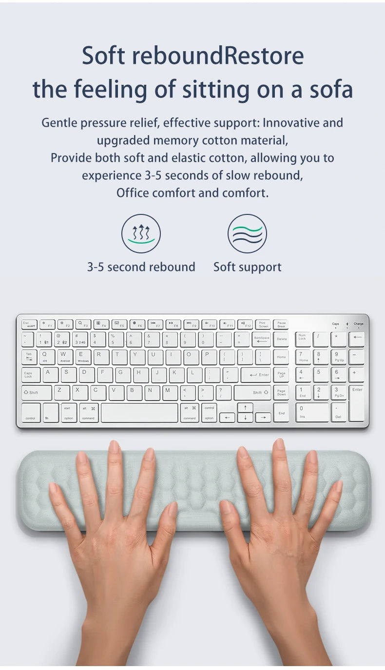 Keyboard Mouse Wrist Protection Rest Pad Ergonomic Office Typing Relax Wrist Memory Foam Mouse Pad PC Computer Laptops Mouse Pad