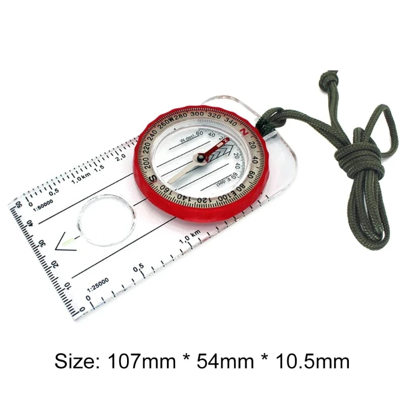 ProMap Compass - Ultra Lightweight Baseplate Map Compass Accurate Orienteering Base Plate Compass for Hiking Travel Camping