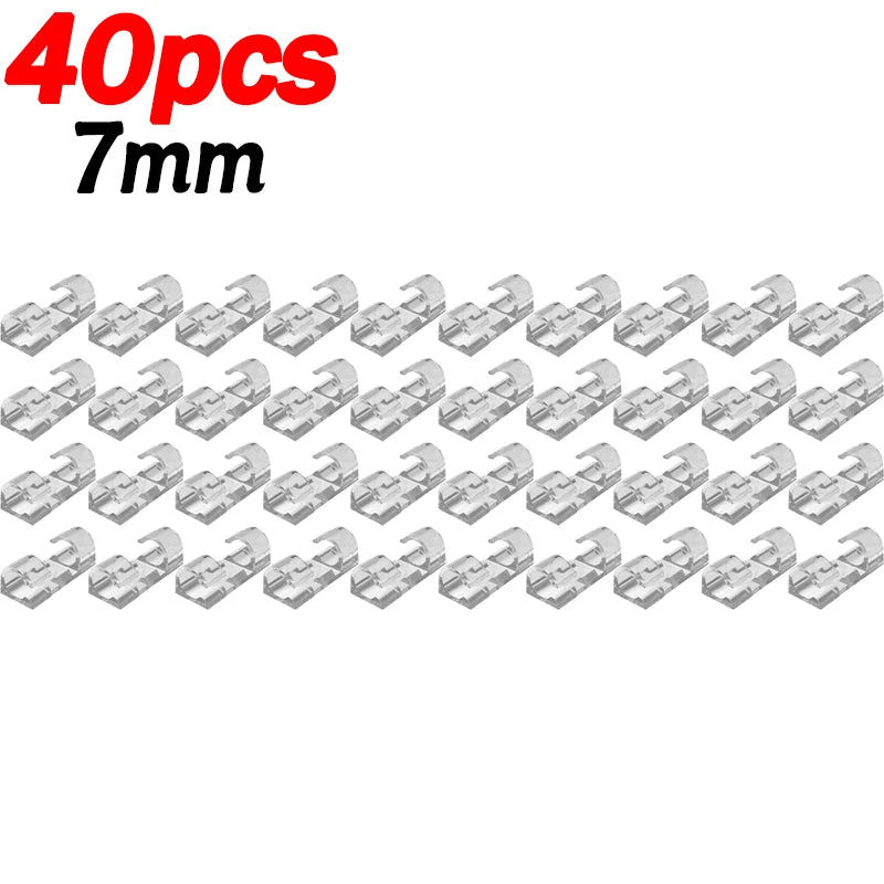 20/100pcs Cable Organizer Clips Cord Holder Transparent Management Wire Manager Home Office USB Data Line Winder Hooks Protector