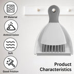 Mini Dustpan and Brush Set Portable Table Top Cleaning Dining Table Crumb Sweeper Multipurpose Desktop Keyboard Cleaning Tools