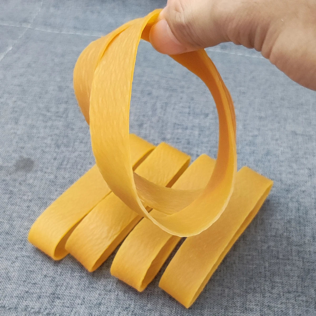 20Pcs Yellow High Elastic 4.7 Inch Rubber Bands Stretchable Latex Rings Stationery Package Office Rubber Rings Home Durable Band