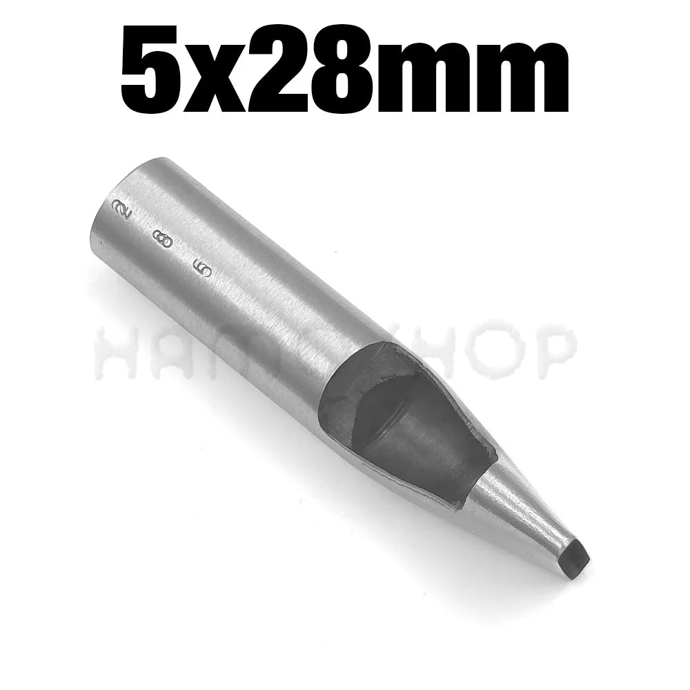 1pc 4mm/5mm Width Leather Oval Shape Hole Punch Steel Craft Hollow Hole Punch Leather Tools Leather Belt Hole Punch DIY Tools