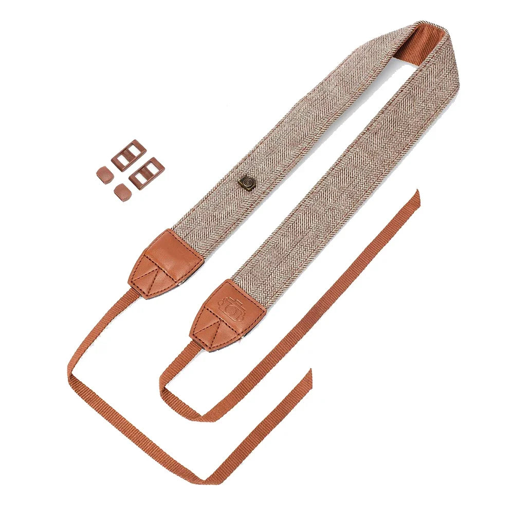 Portable Camera Strap Adjustable Cotton Leather Camera Shoulder Neck Strap Belt For Sony/ Nikon Camera Belt For DSLR Digital SLR