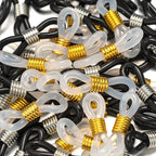 20pcs Glasses Chain Anti-slip Buckle Lanyard Connecting Buckle Spring Silicone Ring Anti-loss Hanging Ring DIY Accessories