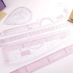 6-Piece French Curve Ruler Set - Flexible Tailoring Templates for Dressmaking, Pattern Drafting & DIY Sewing Projects