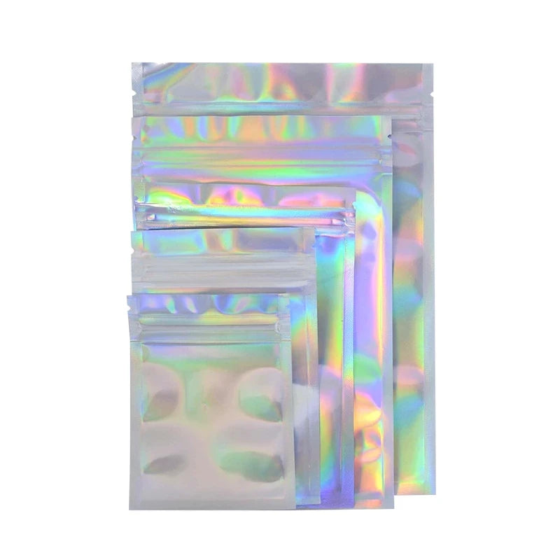 Resealable Laser Ziplock Bags For Necklace Food Storage Bags Pouch Packaging Bag Multifunctional Bubble Mailers